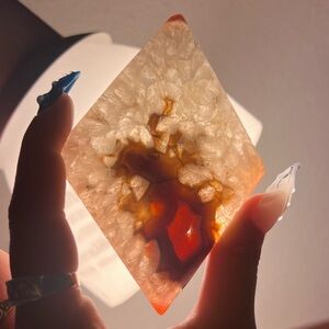 Carnelian X Quartz Diamond (4)